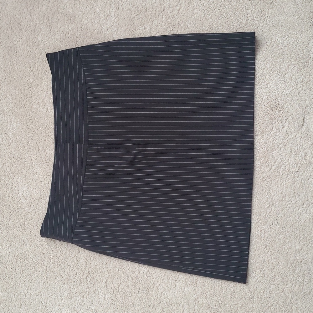 Express Black Pinstripe Short Skirt